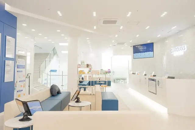 Open, light-filled lobby